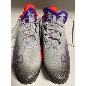 Under Armour Blur Smoke Football Cleats 9.5 Purple Gray White 3025123-001 New